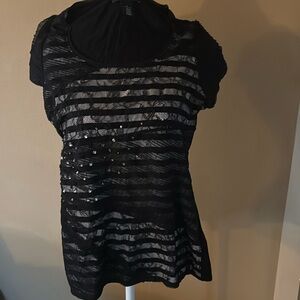 WHBM black lace top size smalll